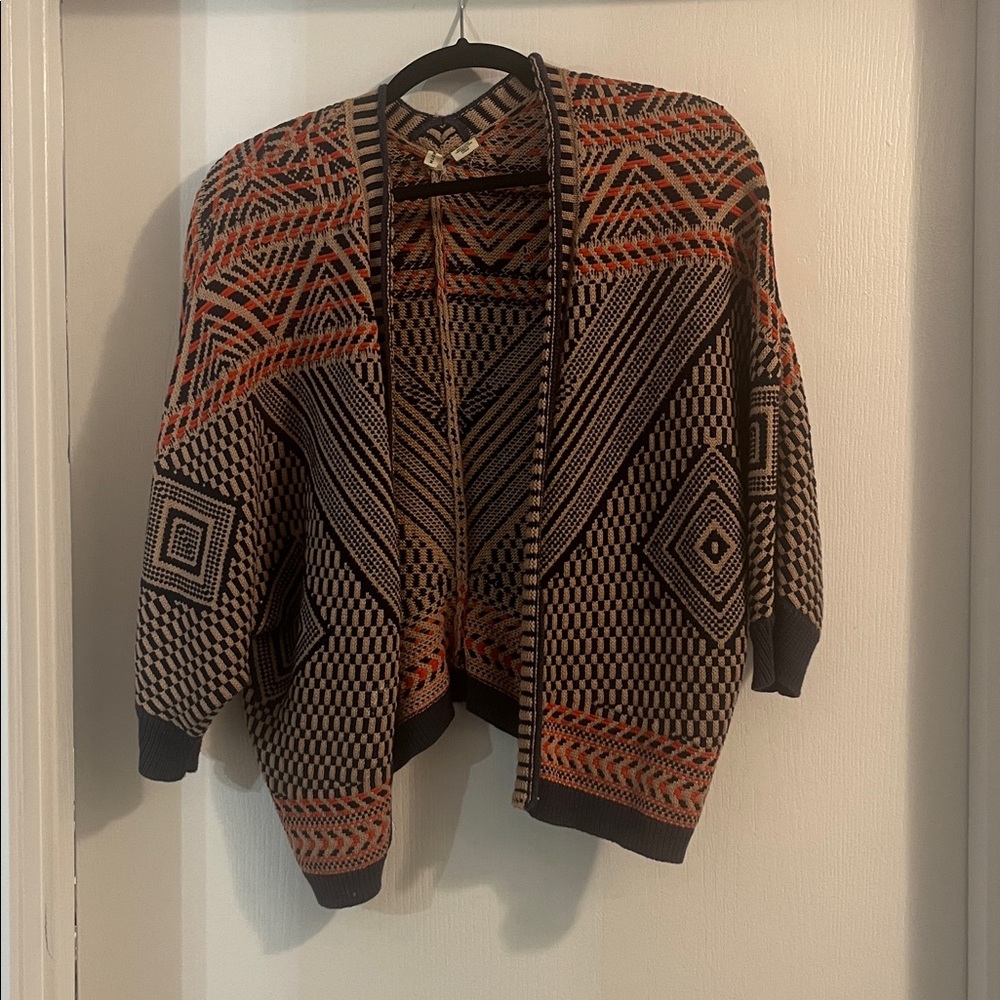 Anthropologie Moth Open Graphic Cardigan
